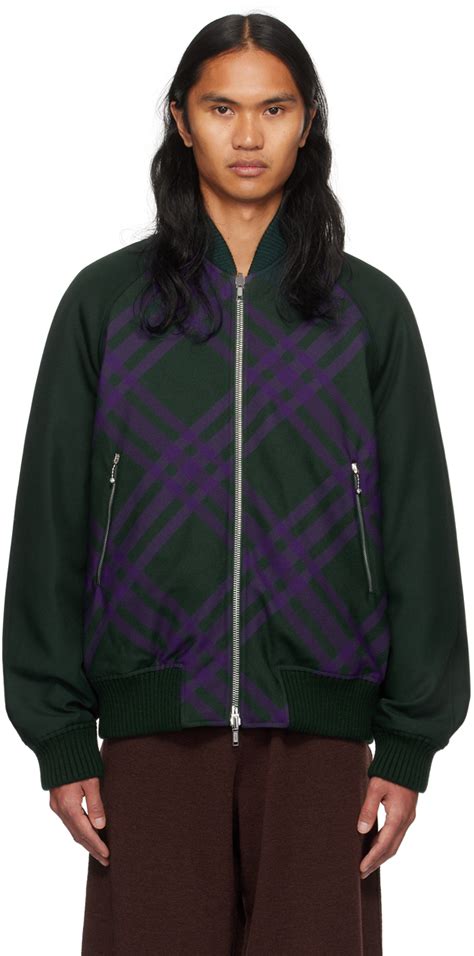 burberry green plaid jacket|burberry bomber jacket women.